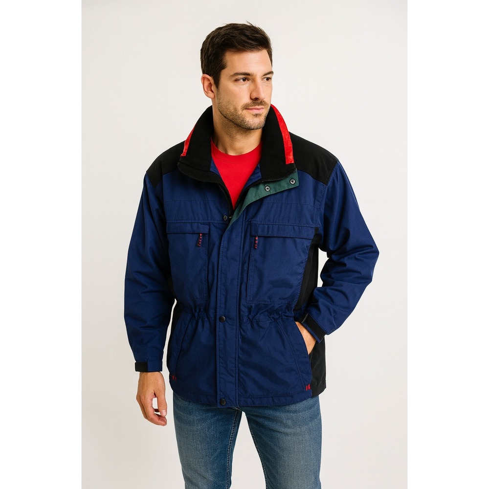 Obermeyer Ski Jacket Men L Blue Black Alpine Mountain Ski Outerwear Snowboarding